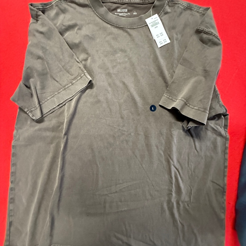 Hollister Men's Blue T-Shirt